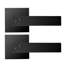 Entry Lever Door Handle, Black Entry Knob, Lock and Key Locking Lever Set, Contemporary Square Door Lever, Reversible for Right and Left Sided Doors, 45° Rotation to Open, for Front Door