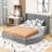 Asruddin Upholstered Platform Bed with 1 Drawer and 2 Side Storage Stool-634379416