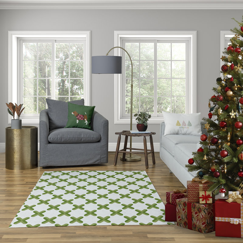 Warmest Wishes Doggie, 26 po x 26 po, Vert buis