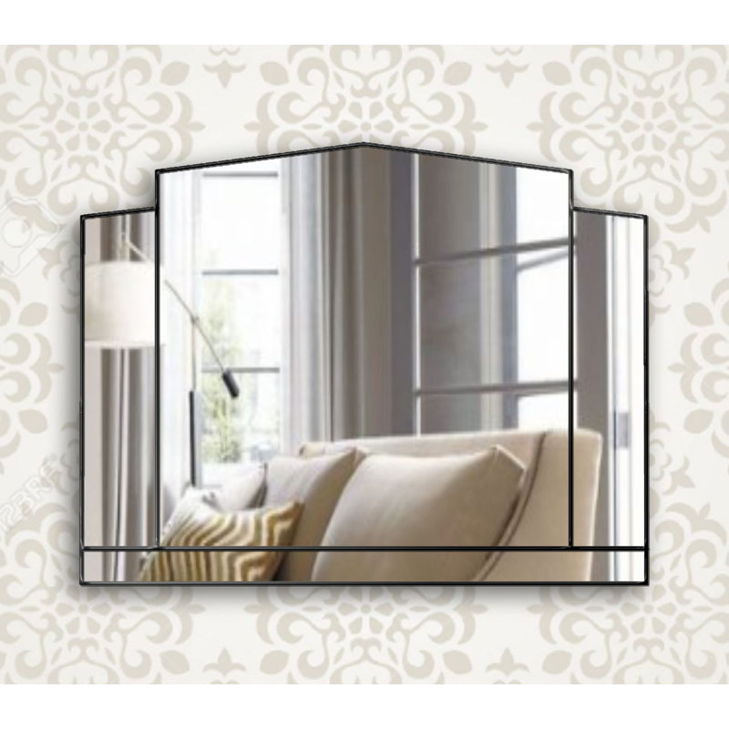 Jaliyah Flat Wall Mirror, Black