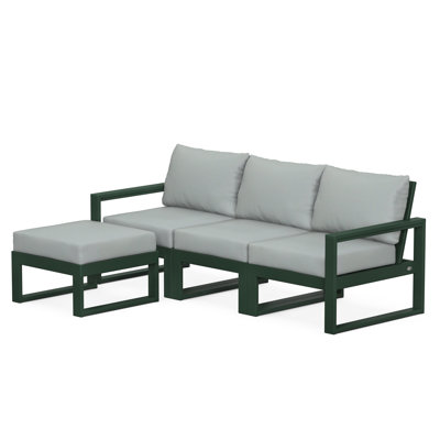 Ensemble de conversation modulaire avec repose-pieds POLYWOOD EDGE