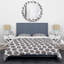Black Circle Dots - Ensemble de housse de couette à motif abstrait - Microfibre de polyester-949525485