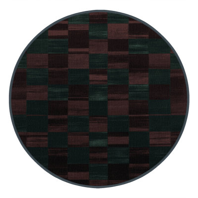 Tapis damier noir lavable à la machine