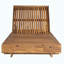 Ensemble de chaises longues en bois d'acacia massif avec COUSSIN LUNGE (gris foncé) - Version crème assortie disponible