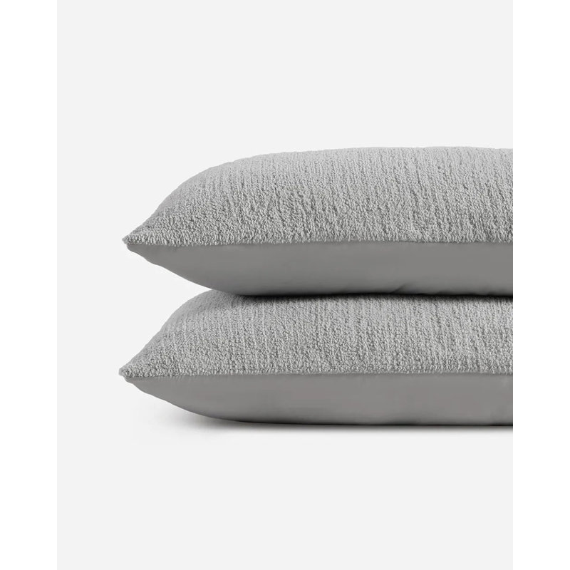 Snug Sham Set, Standard, Cloud Gray