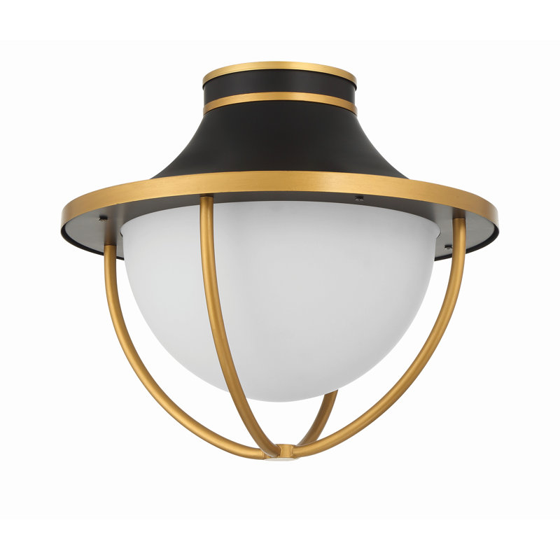 Atlas 13.5'' W 2 - Bulb Outdoor Semi Flush Mount