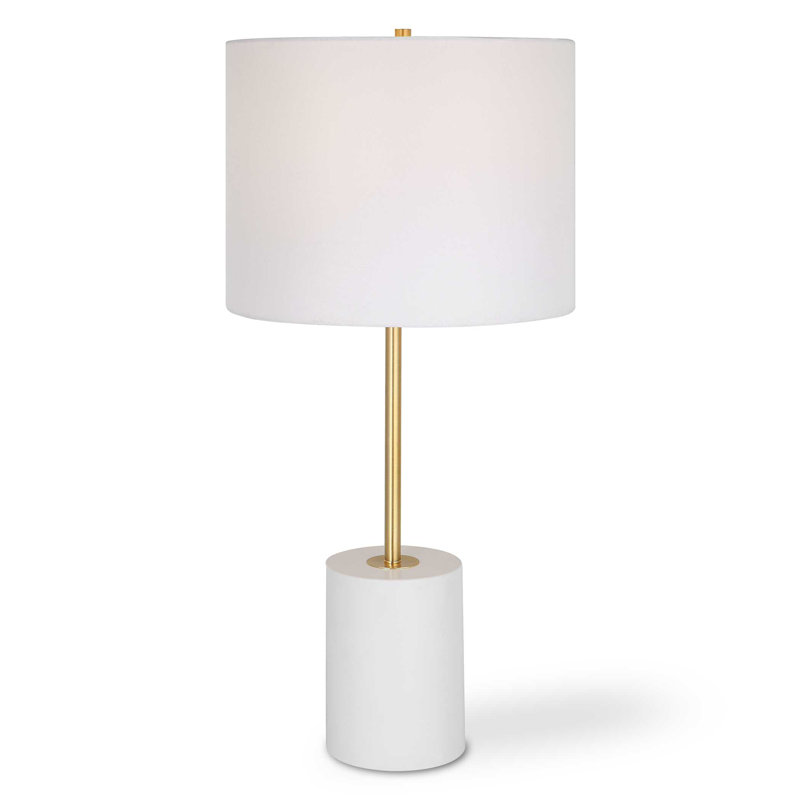 LAMPE DE TABLE Clyve, Blanc / Doré