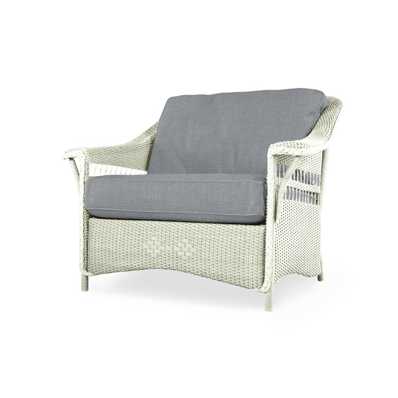 Nantucket Outdoor Lounge Chair, Boten Dark Urban, Ivory