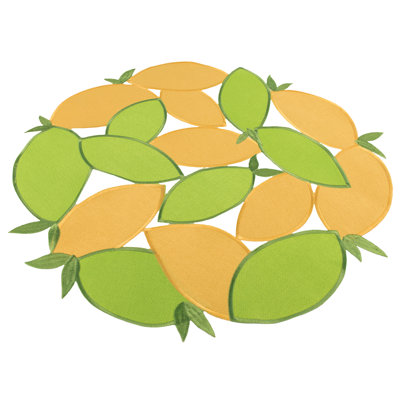 Cianny Lemon Lime Cut Work Doily