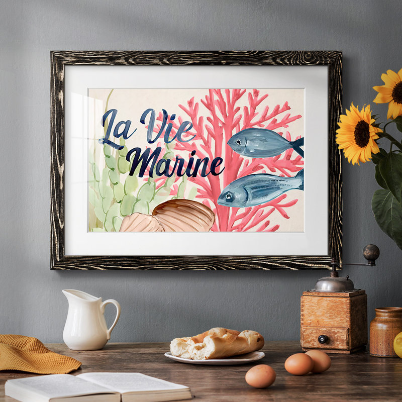 Pastel mer I, H 18 po x l 26 po x P 1,5 po, Noir