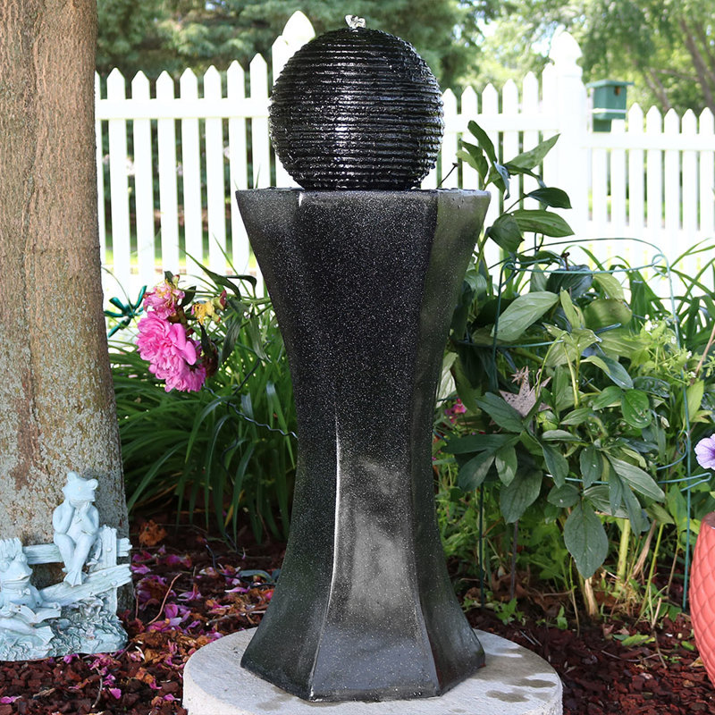 Alviso Weather Resistant Floor Fountain with Light