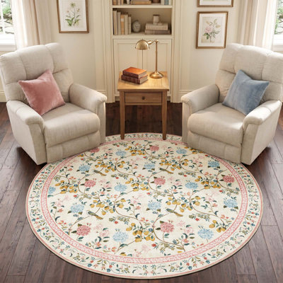 Tapis floral lavable antidérapant Botanical