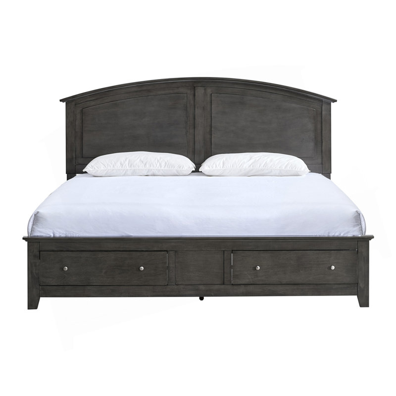 Grand lit Hammond (matelas non inclus), gris