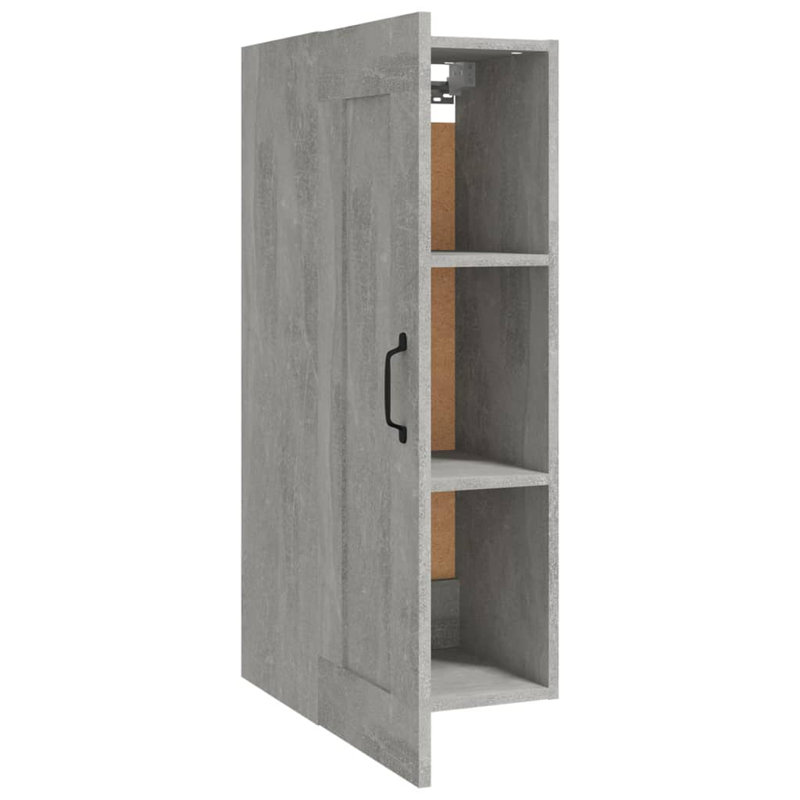 Kanesu Display Cabinet, Concrete Grey, 90cm H x 35cm W x 34cm D