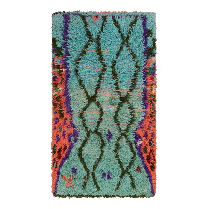 Hand Knotted Wool Geometric Area Rug