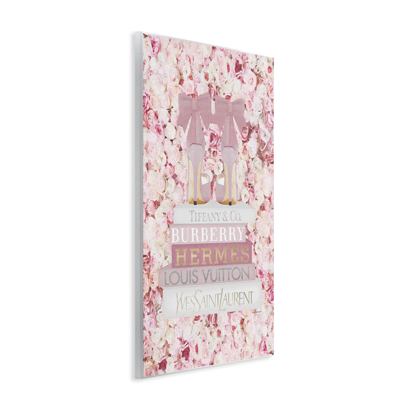 Reproduction d'art graphique sur toile, "Pink Fashion Heal", H 19 po x l 13 po