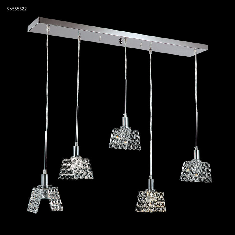 Butterfly 5 - Light Silver Cluster Pendant