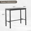 Table de bar rectangulaire à hauteur de comptoir avec pieds en métal, idéale pour divers espaces et rassemblements, offrant un support robuste et un assemblage facile.-1303139244-1303139246