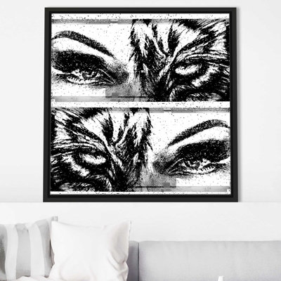 "The Lady, Or The Tigress I (Square)" par Cassie Studios, reproduction sur toile flottante