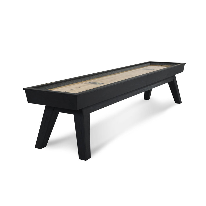 Doc & Holliday George 12' Shuffleboard Table In Natural Ash, Black Ash