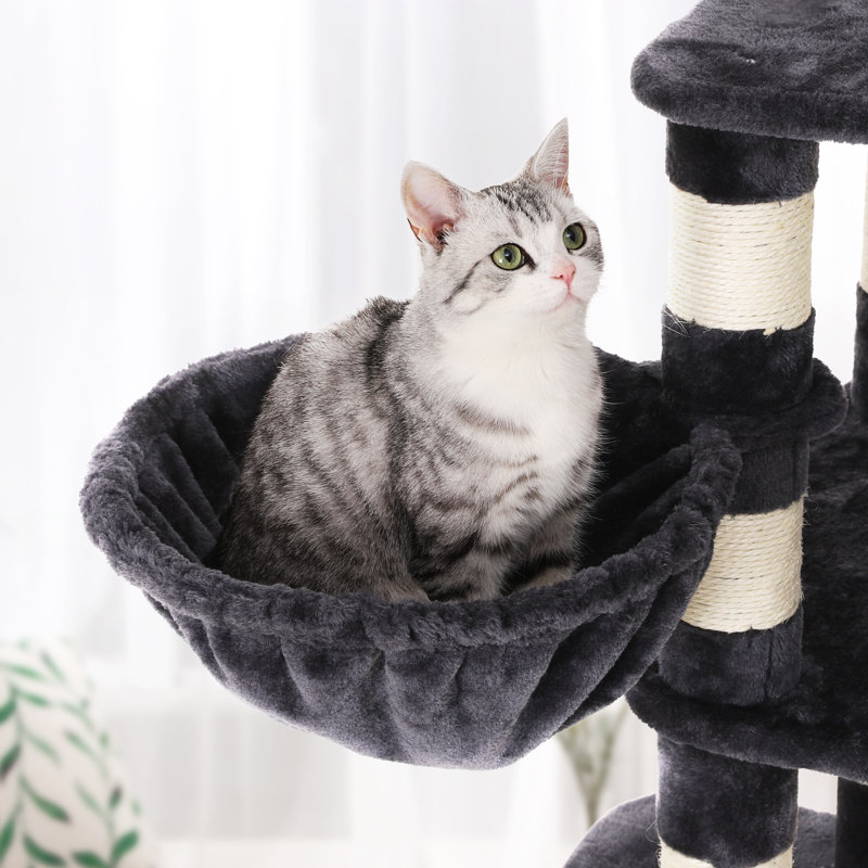 Barking 164cm H Cat Tree, Smoky Grey