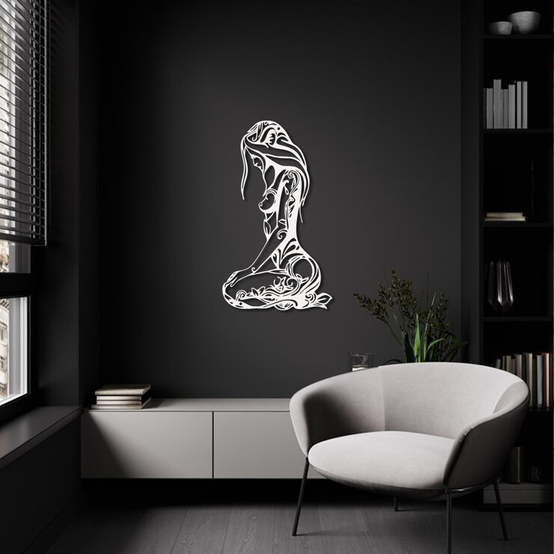 «Graceful Lady», art mural, Noir, L 14,5 po x H 25 po