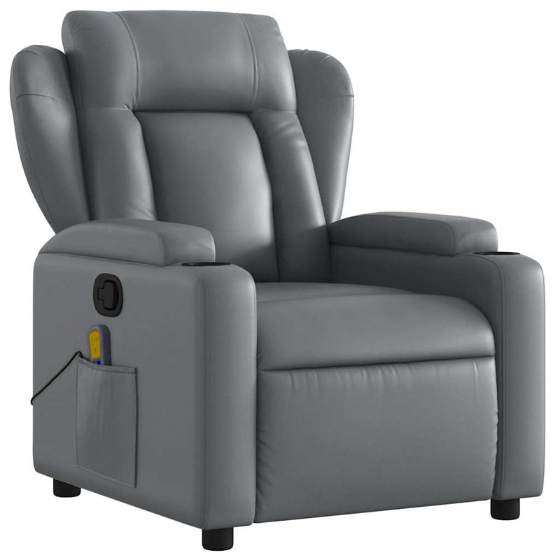  Massage Recliner Chair Grey, Gray