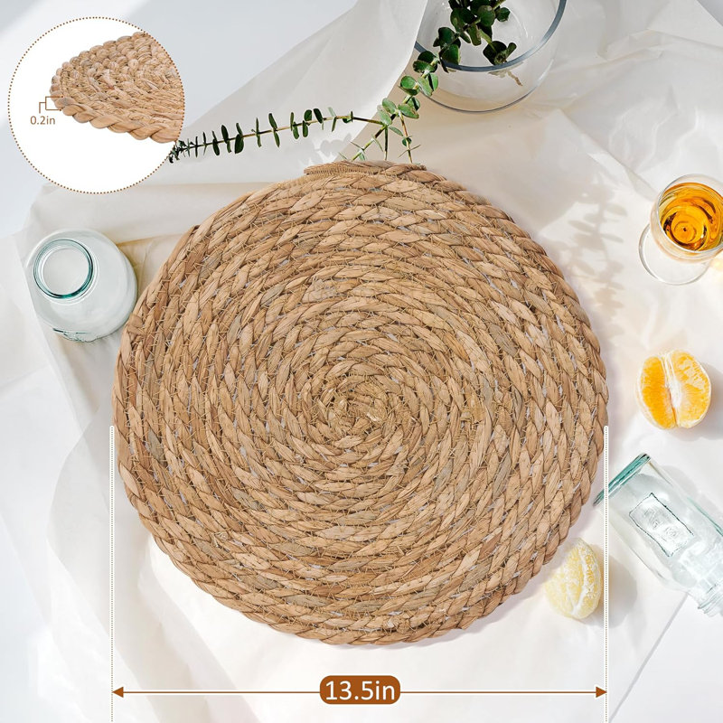 Ensemble de 10 napperons tissés par Genmous, Rond 13,5 po