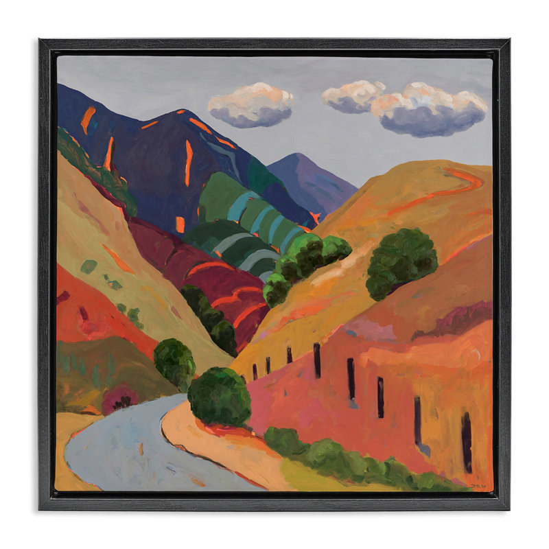 Cadre flottant Wanaka Valley, par Jenny Wantuch, Cadre flottant noir de jais, H 18 po x l 18 po