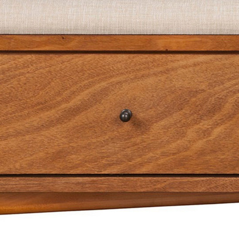Fabric Upholstered Storage Bench