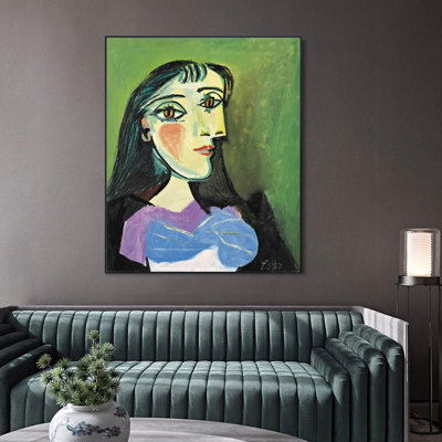 Encadré sur toile, estampe numérique, série # 401 par Pablo Picasso, art mural, salon, décorations de bureau à domicile