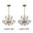 Oconee 6 - Light 17.7" Brushed Brass Unique Chandelier