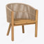 Chaise de salle à manger d'extérieur avec accoudoirs (ensemble de 2)
