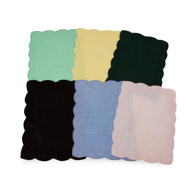 Serviette en lin 6 po dot cocktail