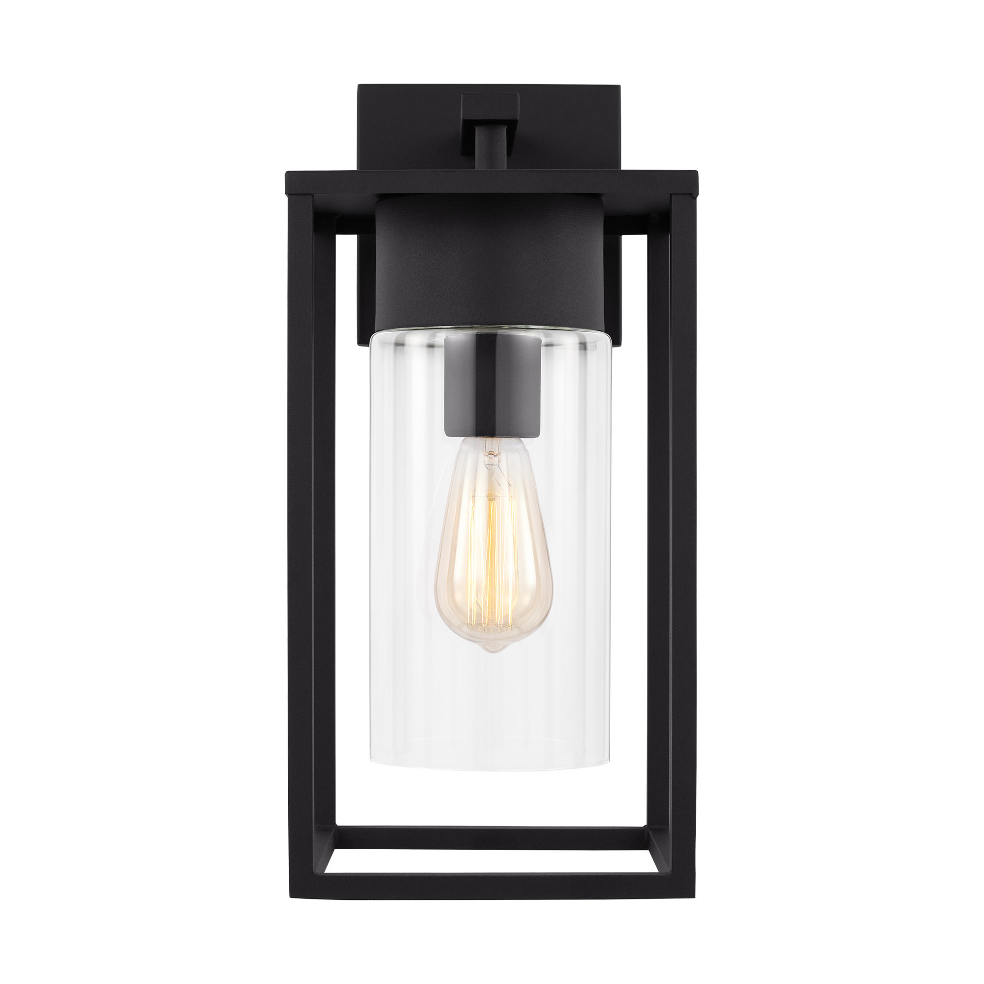 Kota Single Light Outdoor Wall Light, 17.13" H x 8" W x 8" D, Black