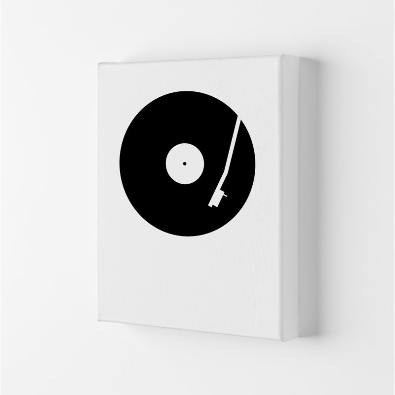 Black And White Abstract Vinyl - Print, No Frame, 59cm H x 42cm W x 1cm D