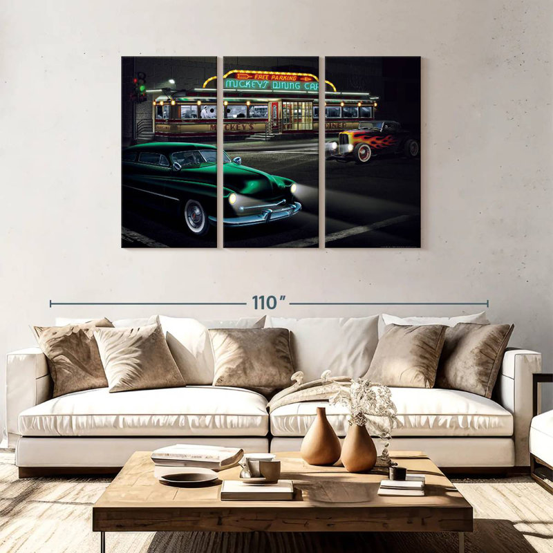 Mickey's Diner I, 48" H x 74" W