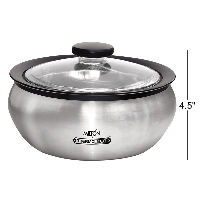 Cocotte rond avec couvercle en acier milton