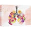 Squelette, poumons, fleurs pastel en fleurs, art médical moderne, botanique, décoration murale-98161646
