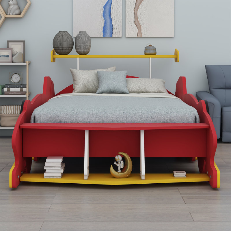 Lit plateforme avec roulettes Race, Rouge