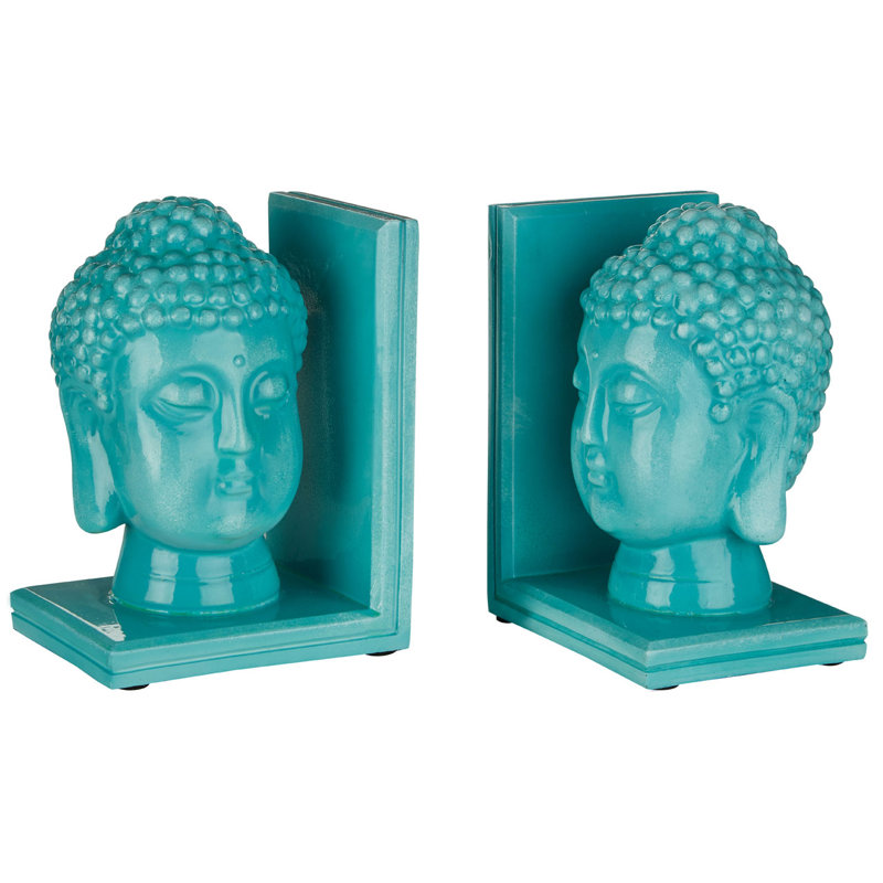 Modern & Contemporary Resin Bookends, Blue