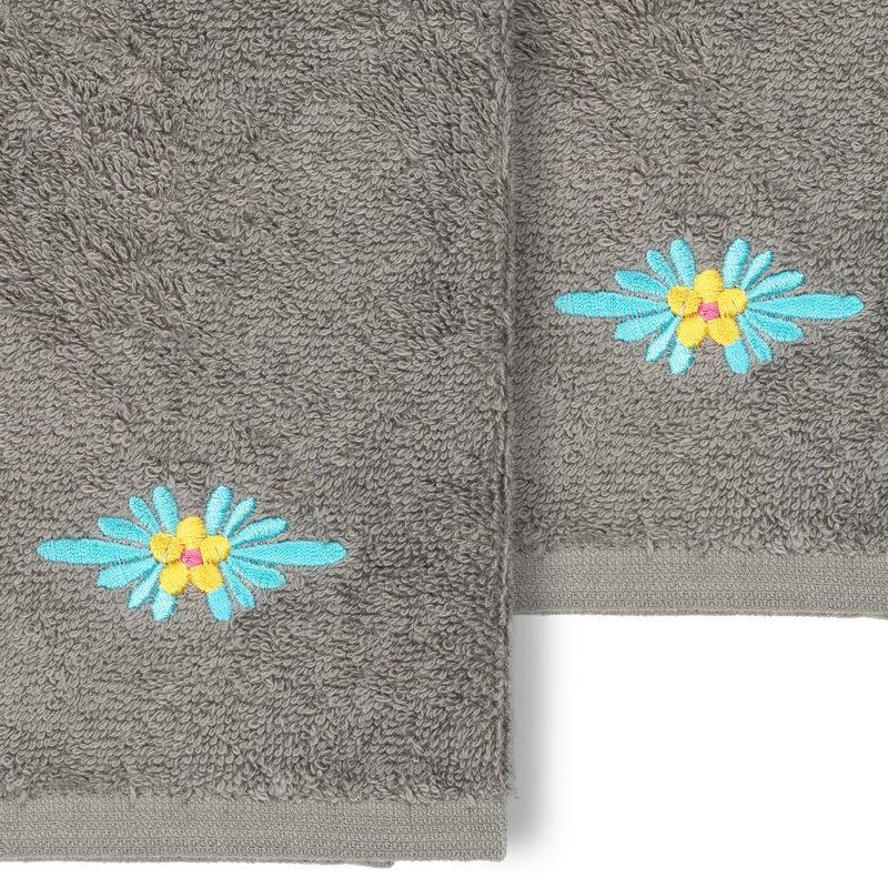 Essuie-mains en coton FELIZ, Gris foncé