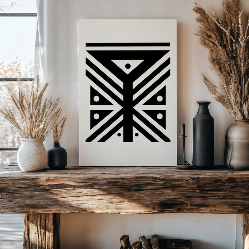 Modern Tribal Patterns I Wrapped Canvas, 12" H x 8" W