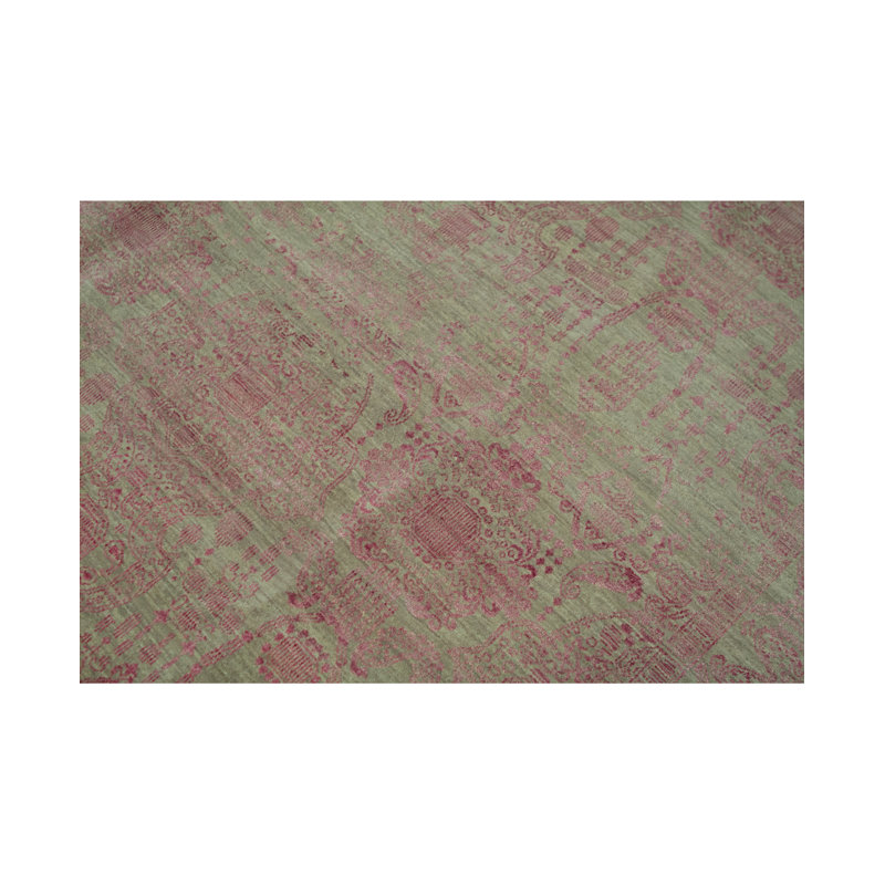 Wool Damask Area Rug