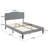 Auxter Upholstered Platform Bed Frame with Adjustable Nailhead Headboard, Velvet Fabric Mattress Foundation with Strong Wooden Slats Support, No Box Spring Needed, Heavy Duty, Easy Assembly-249466513-249466519