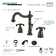 French Country Widespread Bathroom Faucet with Drain Assembly