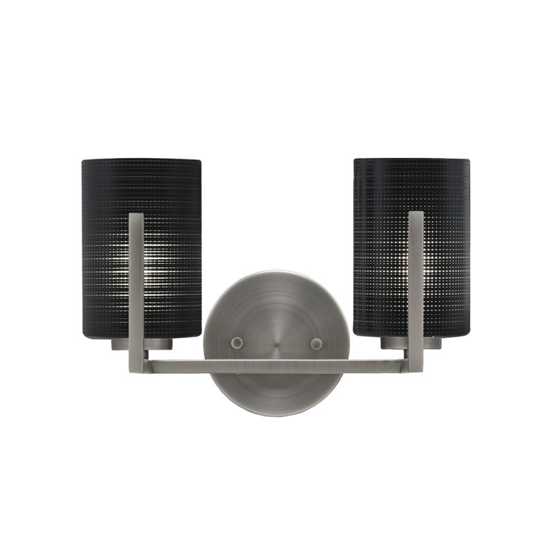 Dayberry 2 Light Bath Bar Shown With 4" Glass, Graphite, Marble Glass