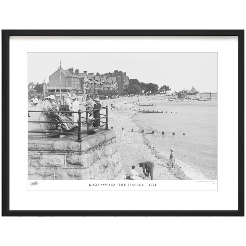 Rhos-on-Sea, The Seafront 1921 by Francis Frith - Single Picture Frame Print, 40cm H x 50cm W x 2.3cm D