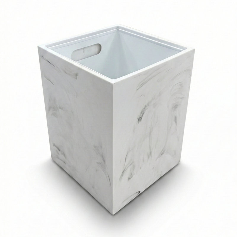 Poubelle en résine Marble Matte