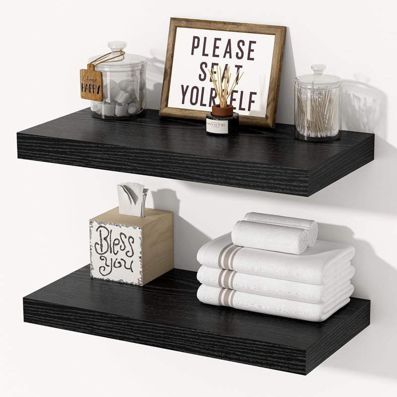 MDF Floating Shelf, Black